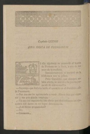 Capítulo LXXVIII - ¡Una idea de Fuensanta!
