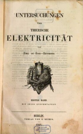 Untersuchungen über thierische Elektricität. 1