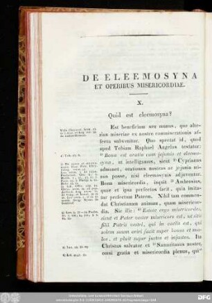 De Eleemosyna Et Operibus Misericordiae.
