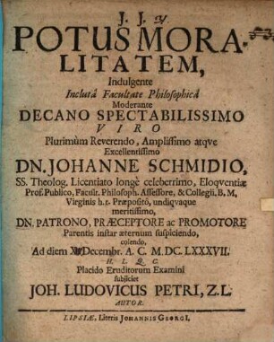 Potus moralitatem