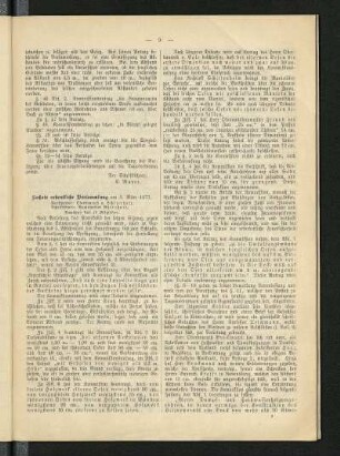 Sechste ordentliche Versammlung am 3. März 1877