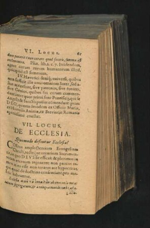VII. Locus. De Ecclesia.