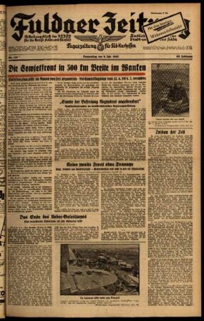 Ausgabe vom Donnerstag, den 09. Juli 1942.