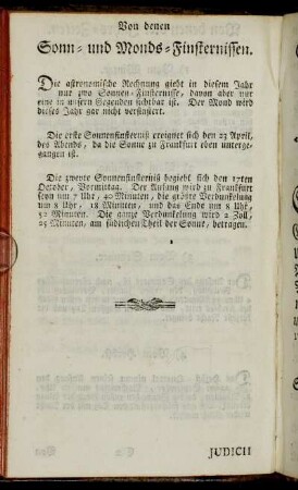 Von denen Sonn- und Monds-Finsternissen.