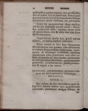 Dilucidatio Aphorismorum Hippocraticorum [...].