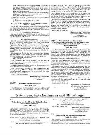 Mittelschulteil und Oberschulteil an der Sonderschuleinrichtung für Körperbehinderte in der Orthopädischen Heilstätte Birkenwerder, Kreis Oranienburg : 17/57 vom 2. April 1957