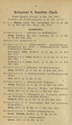 Polizeiamt 8, Spandau