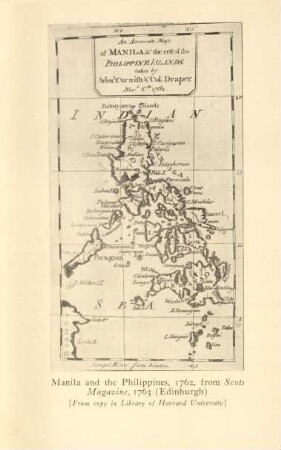 Manila and the Philippines, 1762, from Scots Magazine, 1763