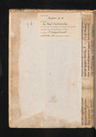 Religiöser Text, lat.