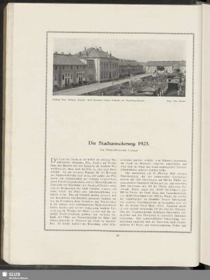 Die Stadterweiterung 1923