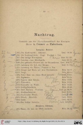 Nachtrag (Nr. 265- 288)