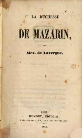La Duchesse de Mazarin, 2