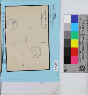 Dienstbrief Langformat, Schiffsname/Landeinheit: Marine Verbindungsstab Rumänien, Feldpostnr. 19719; Frankatur, Mi.-Nr.: [Keine]; Poststempel: Feldpost g 22.4.43; Nebenstempel: Feldpost-Nr. 19719