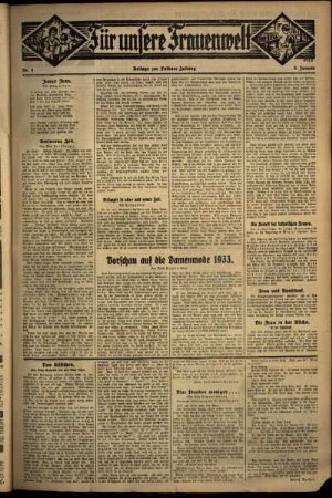 Zweite Ausgabe vom Donnerstag, den 05. Januar 1933.