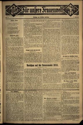 Zweite Ausgabe vom Donnerstag, den 05. Januar 1933.