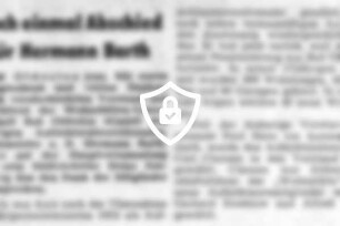Noch einmal Abschied für [Name maskiert]