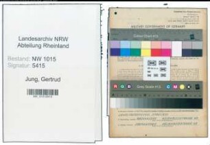 Entnazifizierung Gertrud Jung , geb. 24.08.1912 (Tabakhaendlerin)