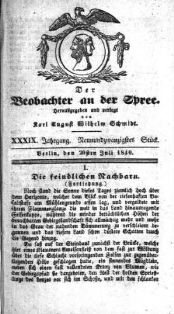 29. Stueck, 20. Juli 1840