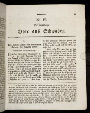 No. IV. [Den 8ten April 1799.]