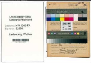 Entnazifizierung Walther Lindenberg, geb. 17.05.1894 (Kaufmann)