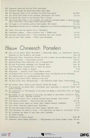 Blauw Chineesch Porselein (Nr. 688-726)
