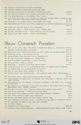 Blauw Chineesch Porselein (Nr. 688-726)
