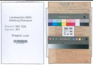 Entnazifizierung Luzie Roegind , geb. 08.11.1901 ()