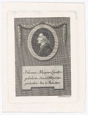 Bildnis des Johann Kaspar Lavater