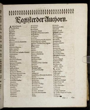 Register der Authorn.