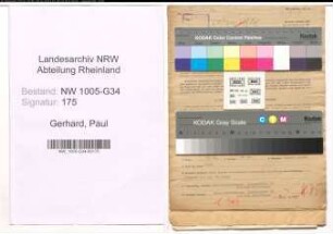 Entnazifizierung Paul Gerhard , geb. 11.05.1911 (Arzt)