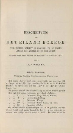 Beschrijving vn het eiland Boeroe: ...
