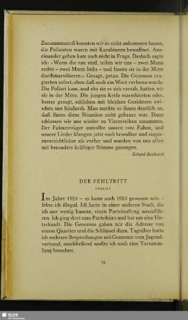 Der Fehltritt