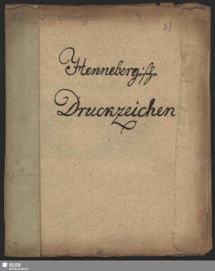 3) Hennebergische Druckzeichen