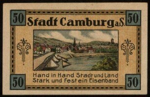 50 (Pfennig) der Stadt Camburg