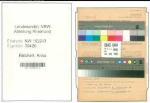Entnazifizierung Anna Reichert , geb. 29.06.1922 (Aerztin)