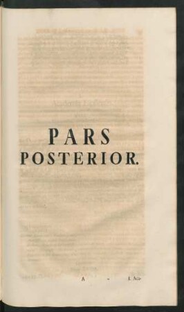 Pars Posterior