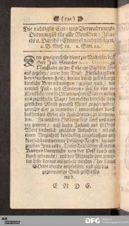 Dem geneigten Leser dienet zur Nachricht [...].