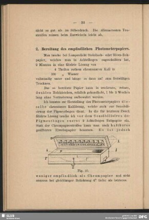 2. Bereitung des empfindlichen Photometerpapiers
