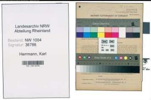 Entnazifizierung Karl Herrmann , geb. 26.06.1900 (Waechter)