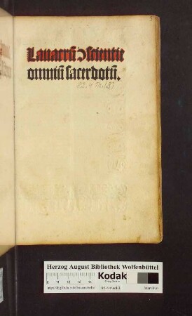 Lauacru[m] [con]scientie omniu[m] sacerdotu[m].