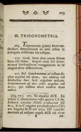 III. Trigonometria.