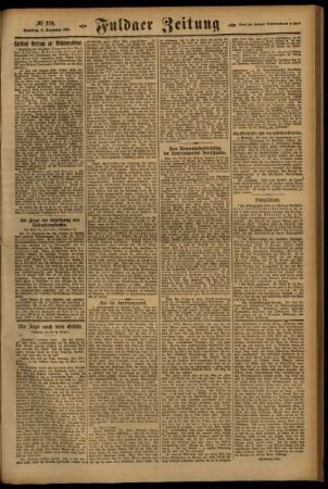 Zweite Ausgabe vom Samstag, den 03. Dezember 1921.