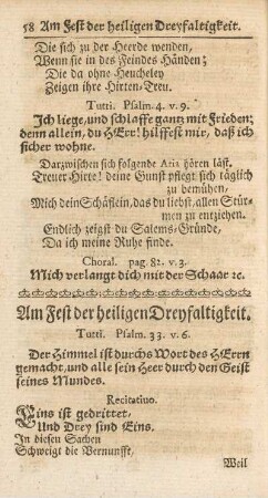 Am Fest der heiligen Dreyfaltigkeit