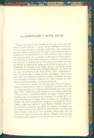 La demostración a Manuel Gálvez