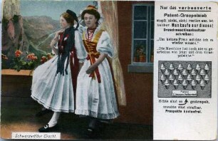 Werbekarte für Dreschmaschinen