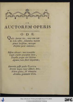 In Auctorem Operis.