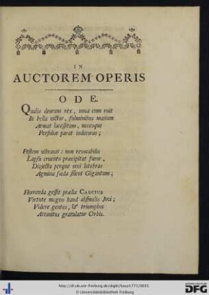In Auctorem Operis.