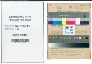 Entnazifizierung Rudolf Stolle , geb. 17.03.1907 (Ingenieur)
