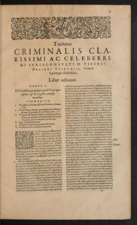 Tractatus Criminalis ... D. Tiberii Deciani ... Liber octavus.