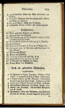 Geschriebene Musicalien.